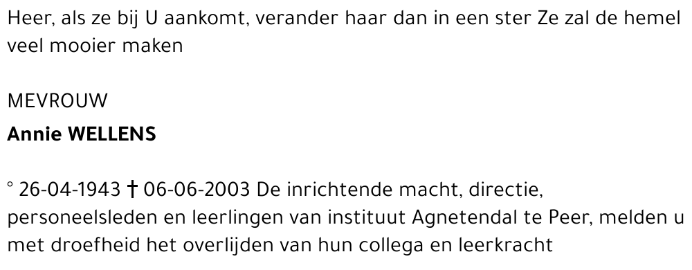 Annie Wellens