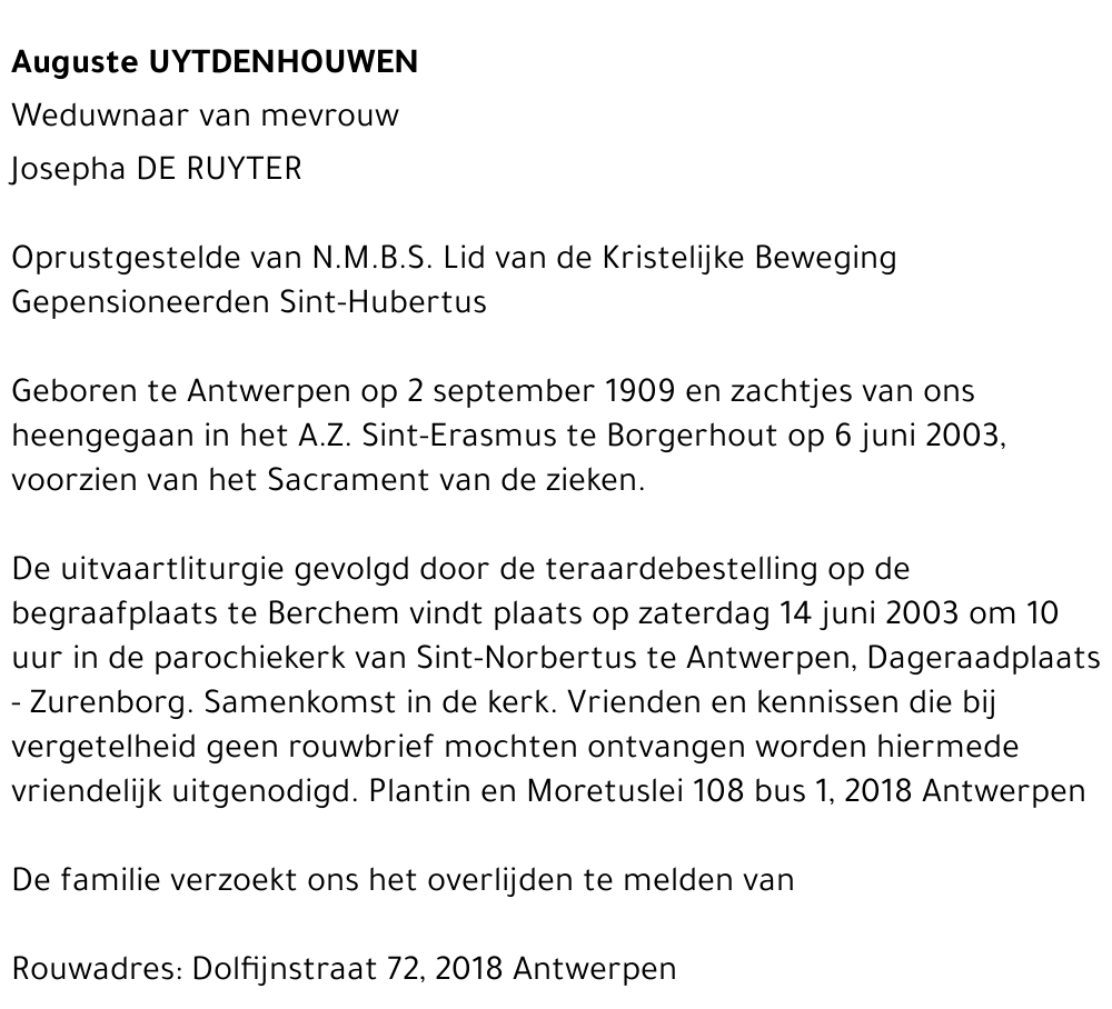 Auguste Uytdenhouwen