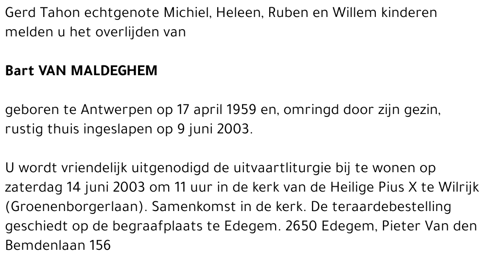 Bart VAN MALDEGHEM