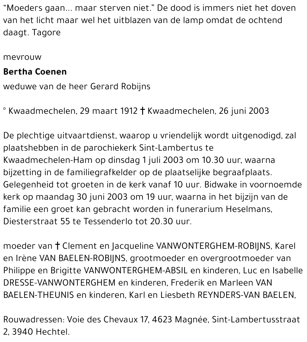 Bertha Coenen