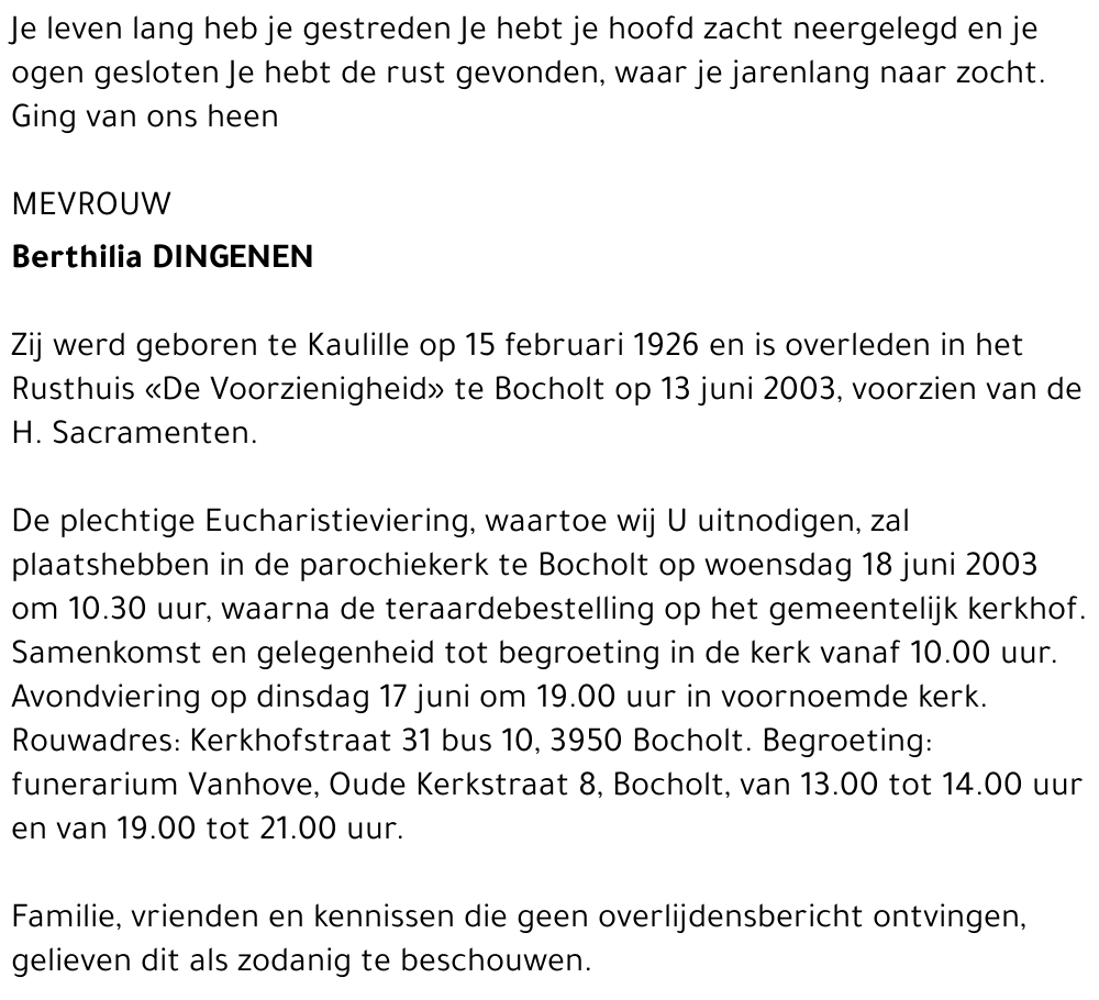 Berthilia Dingenen
