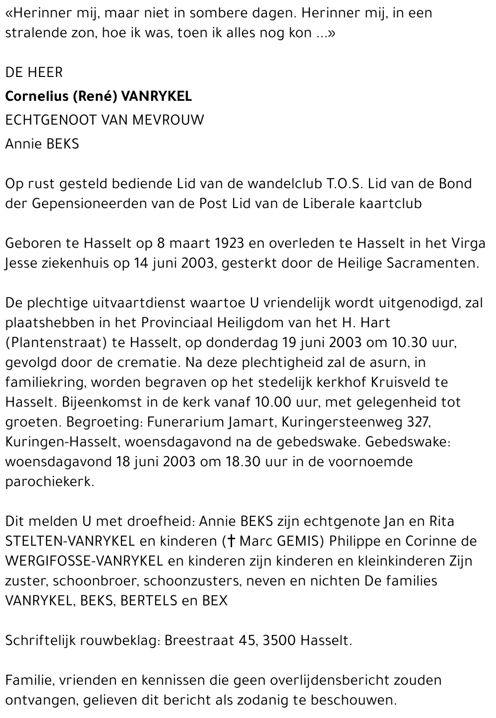 Cornelius (René) Vanrykel