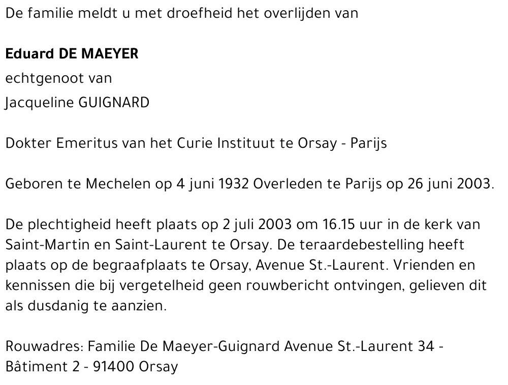 Eduard De Maeyer