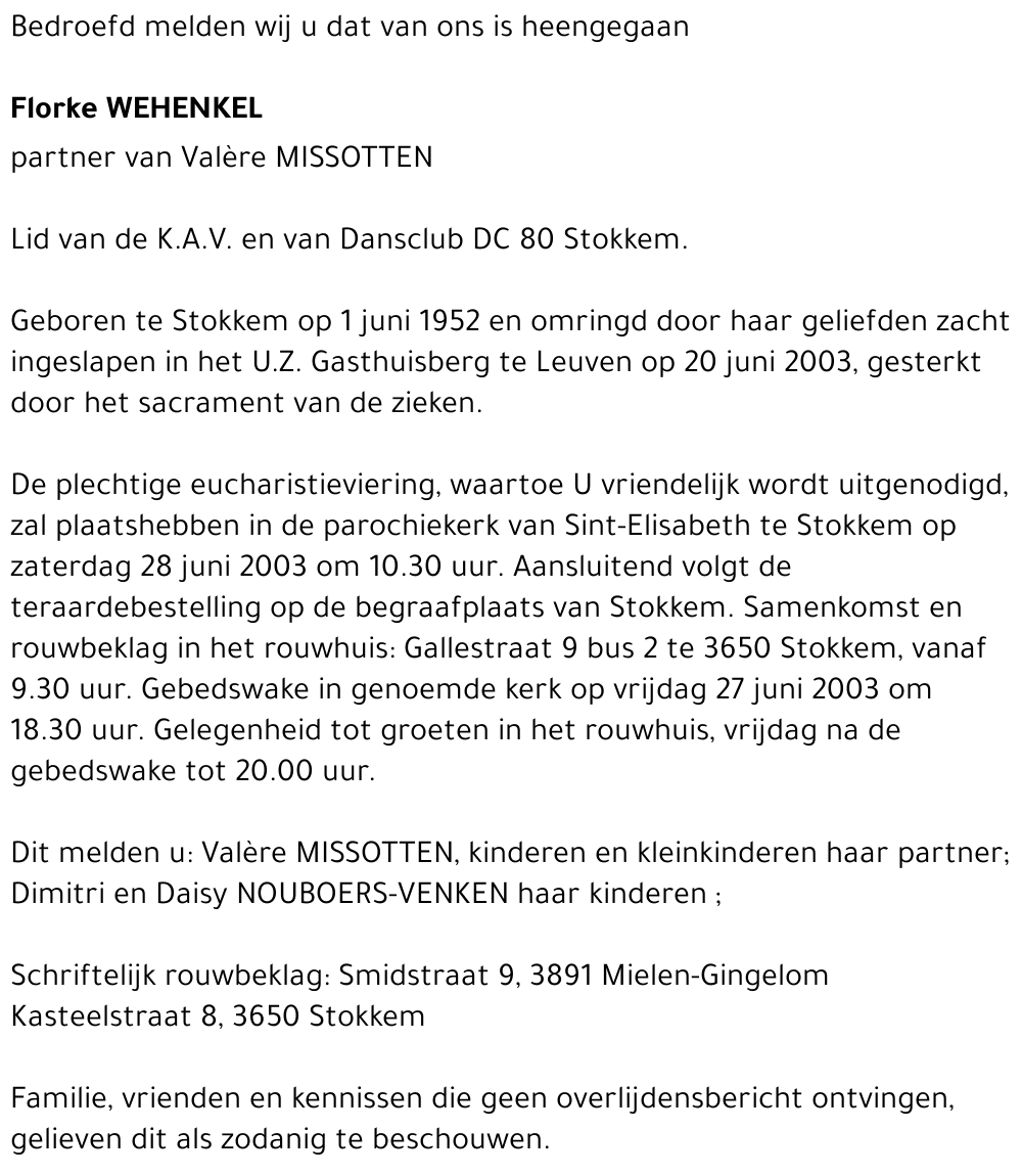 Florke Wehenkel
