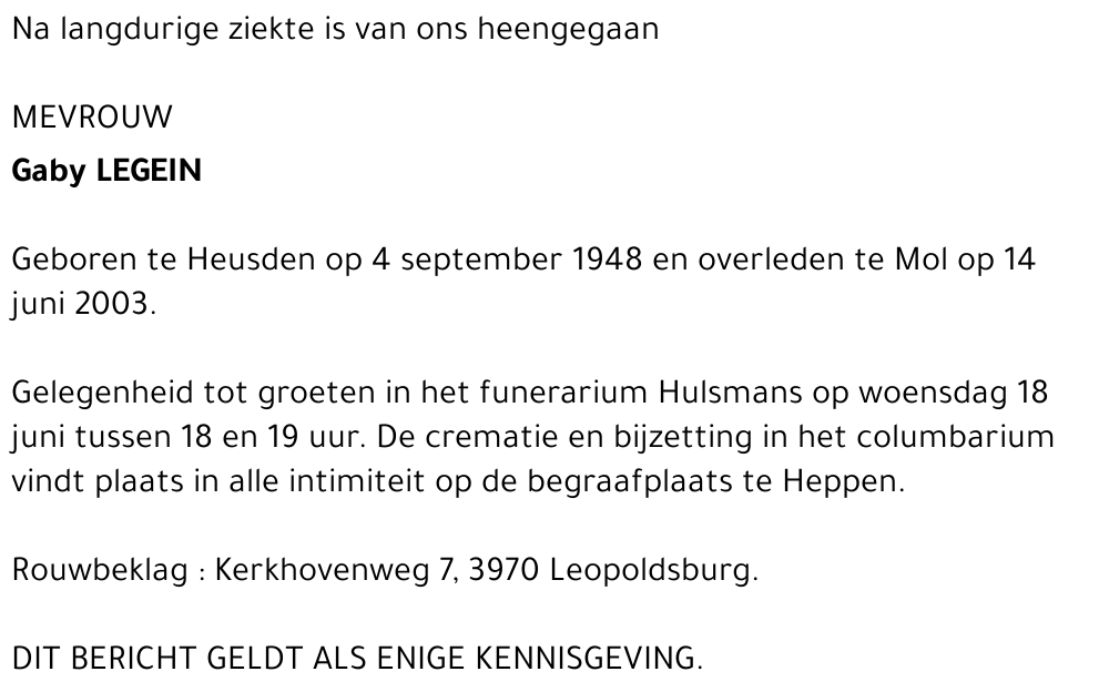 Gaby Legein