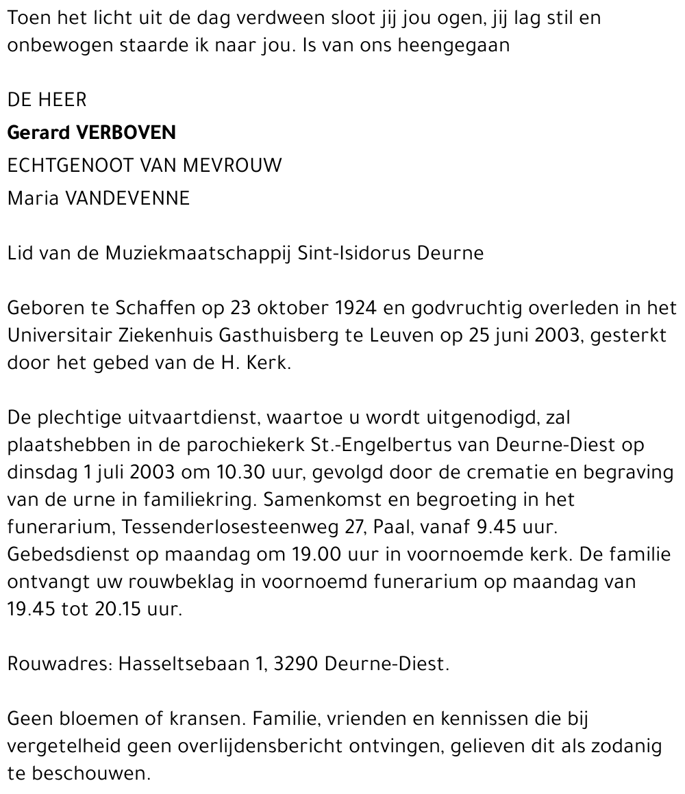 Gerard Verboven