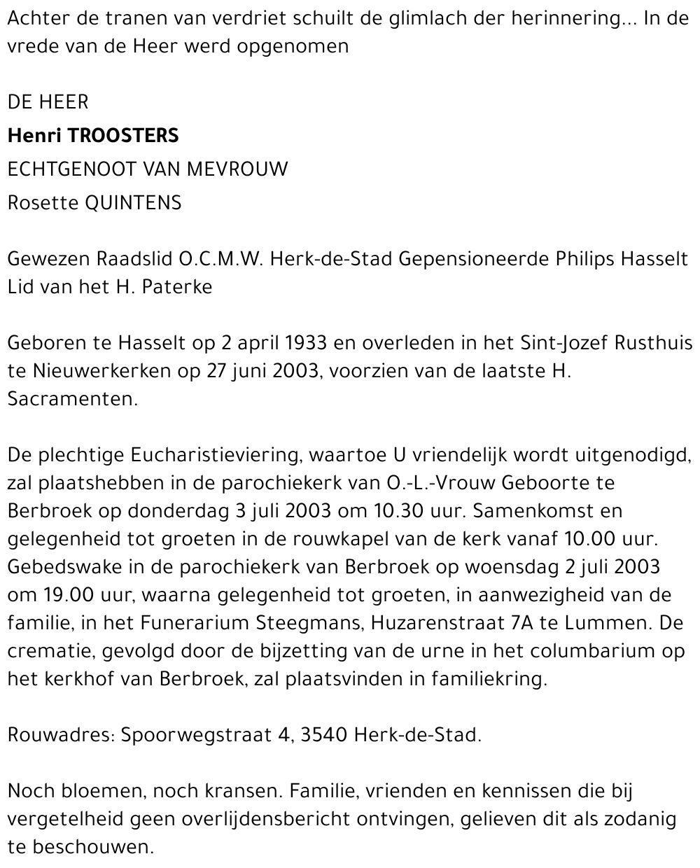Henri Troosters