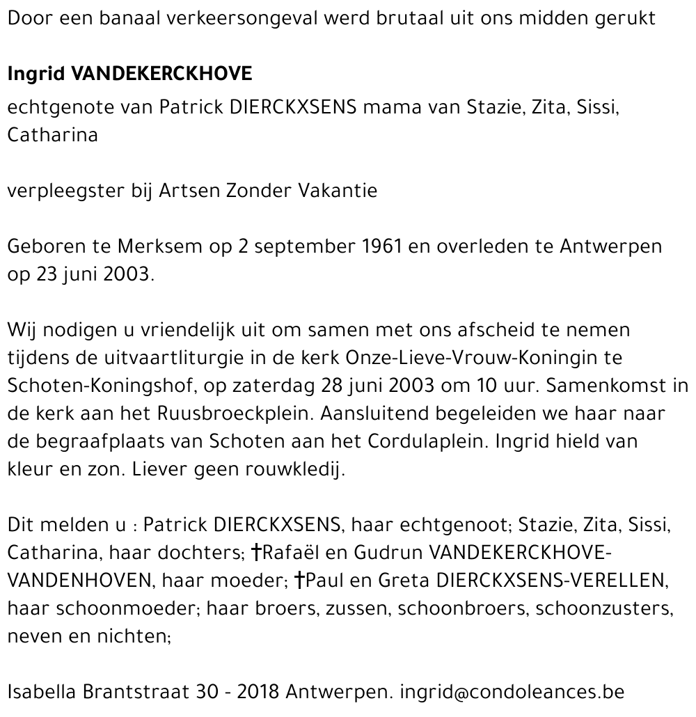 Ingrid Vandekerckhove