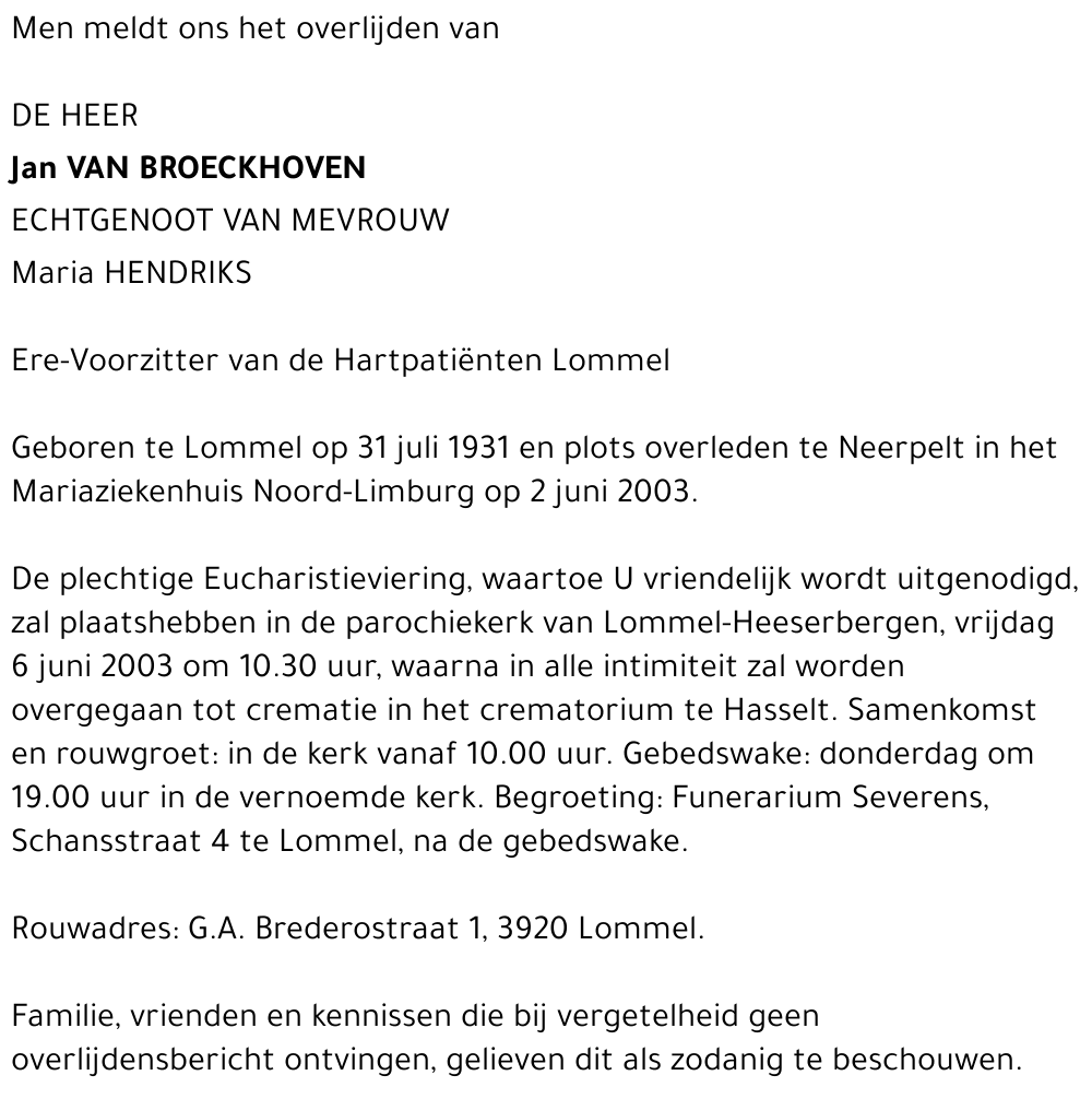 Jan Van Broeckhoven