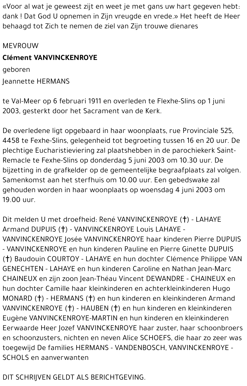Jeannette Vanvinckenroye