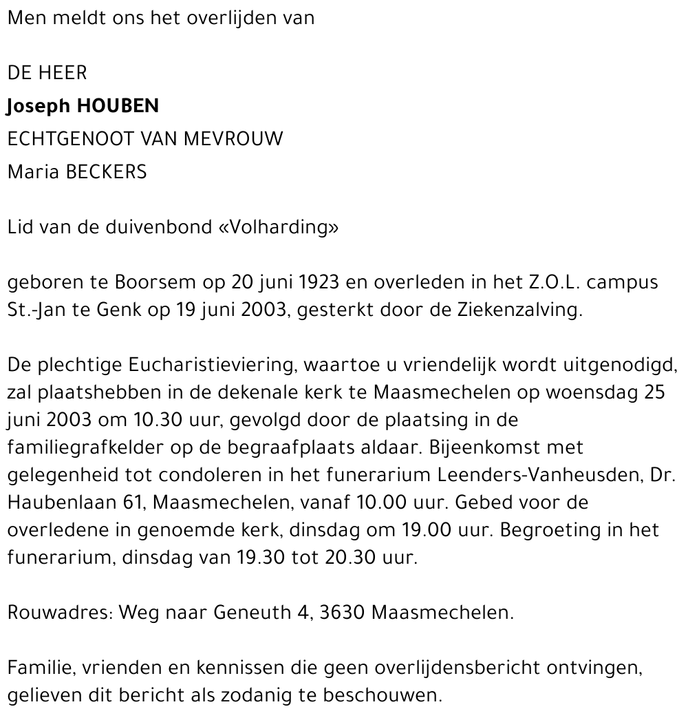 Joseph Houben