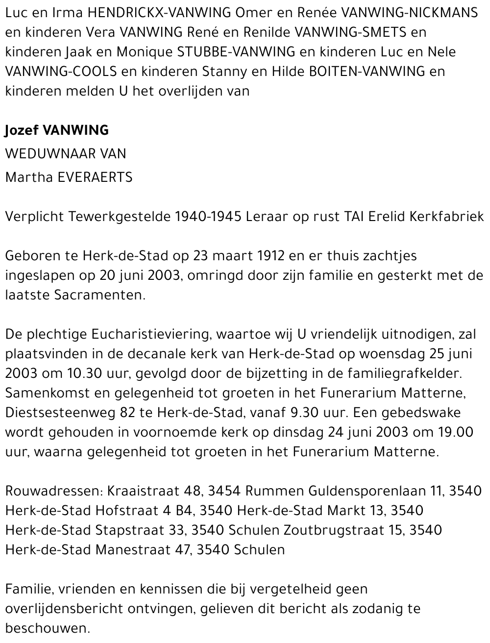 Jozef Vanwing