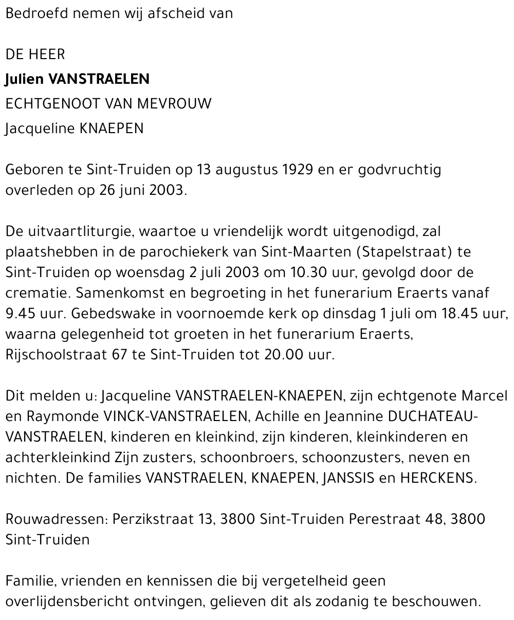 Julien Vanstraelen