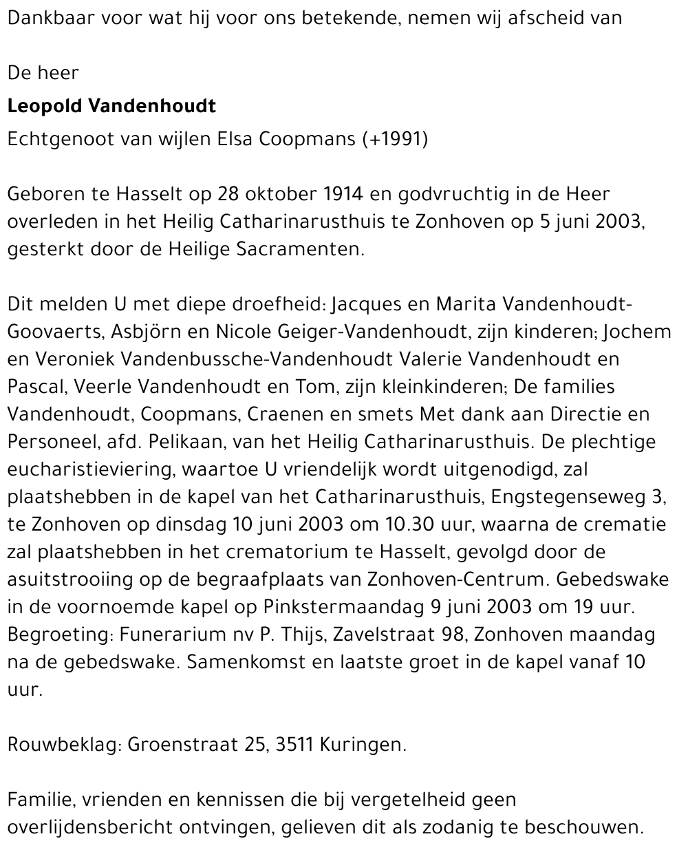 Leopold Vandenhoudt