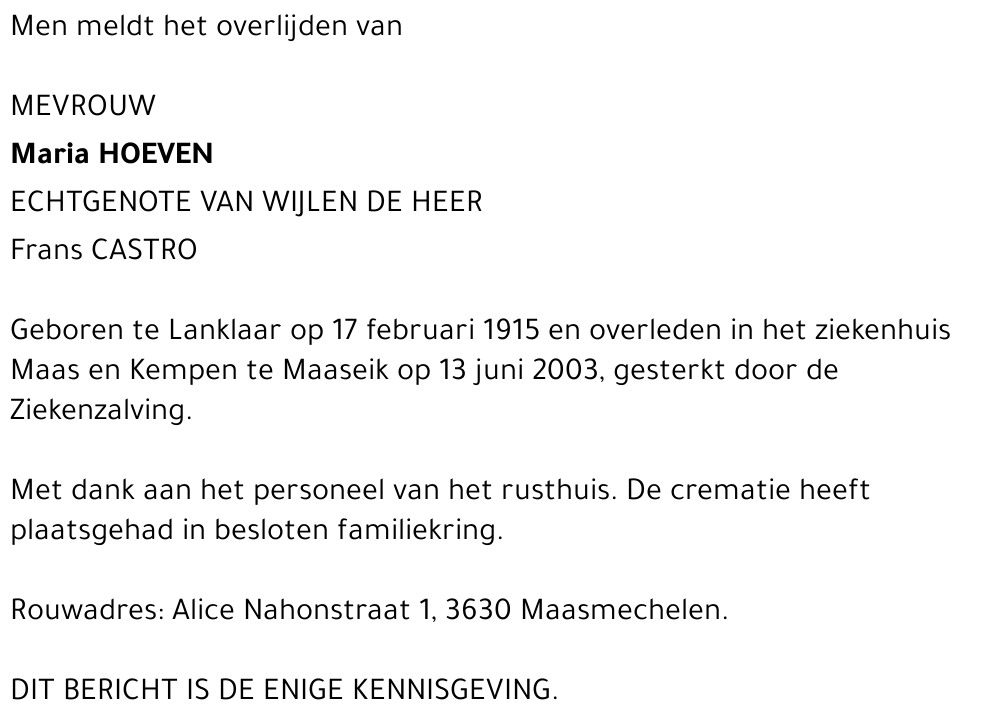 Maria Hoeven