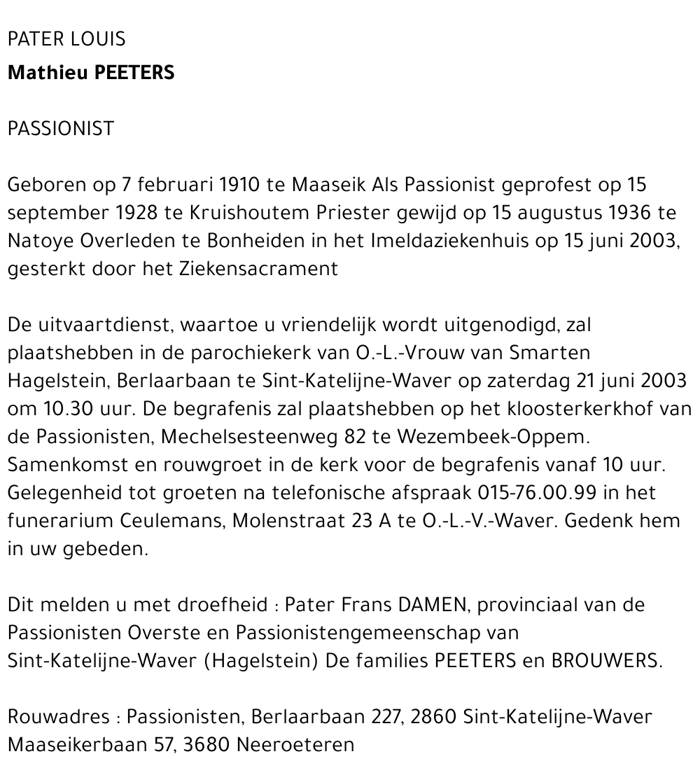 Mathieu PEETERS