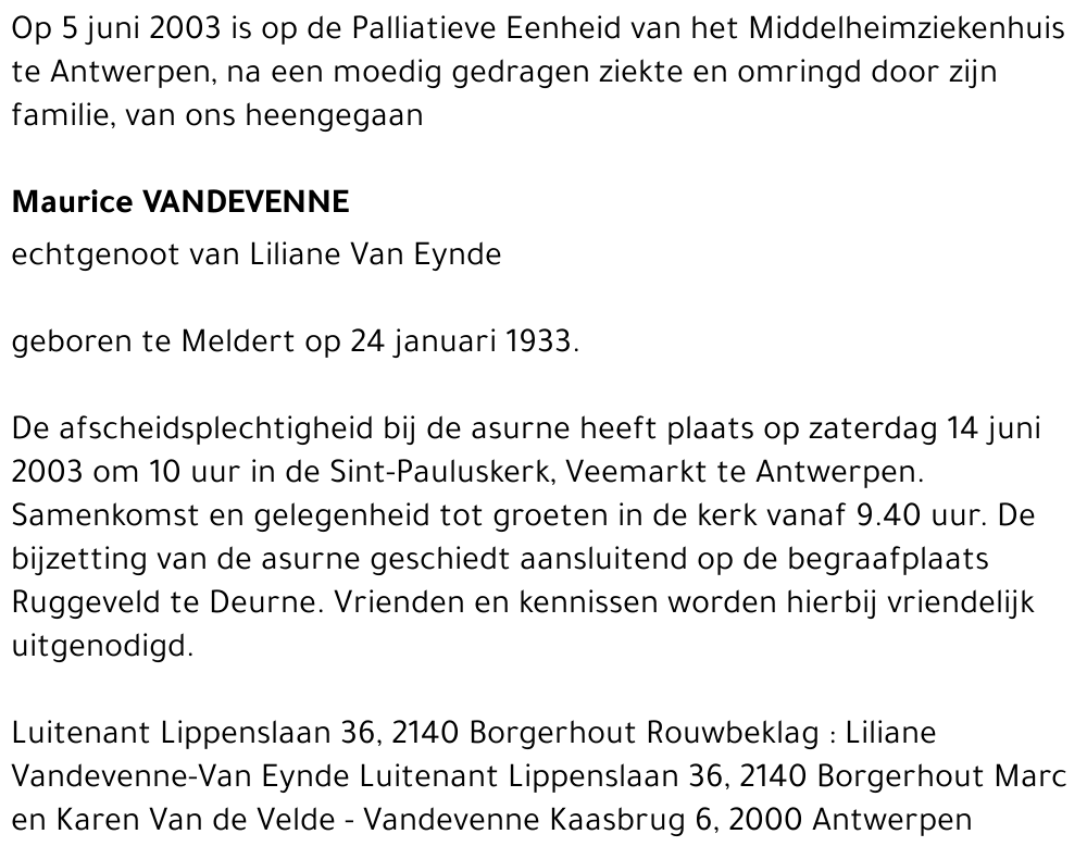 Maurice Vandevenne
