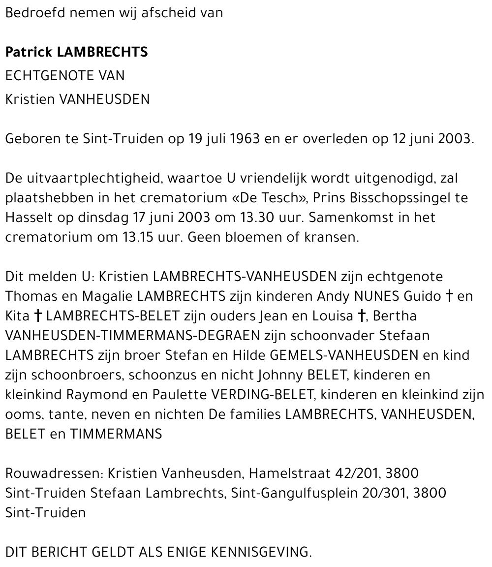 Patrick Lambrechts