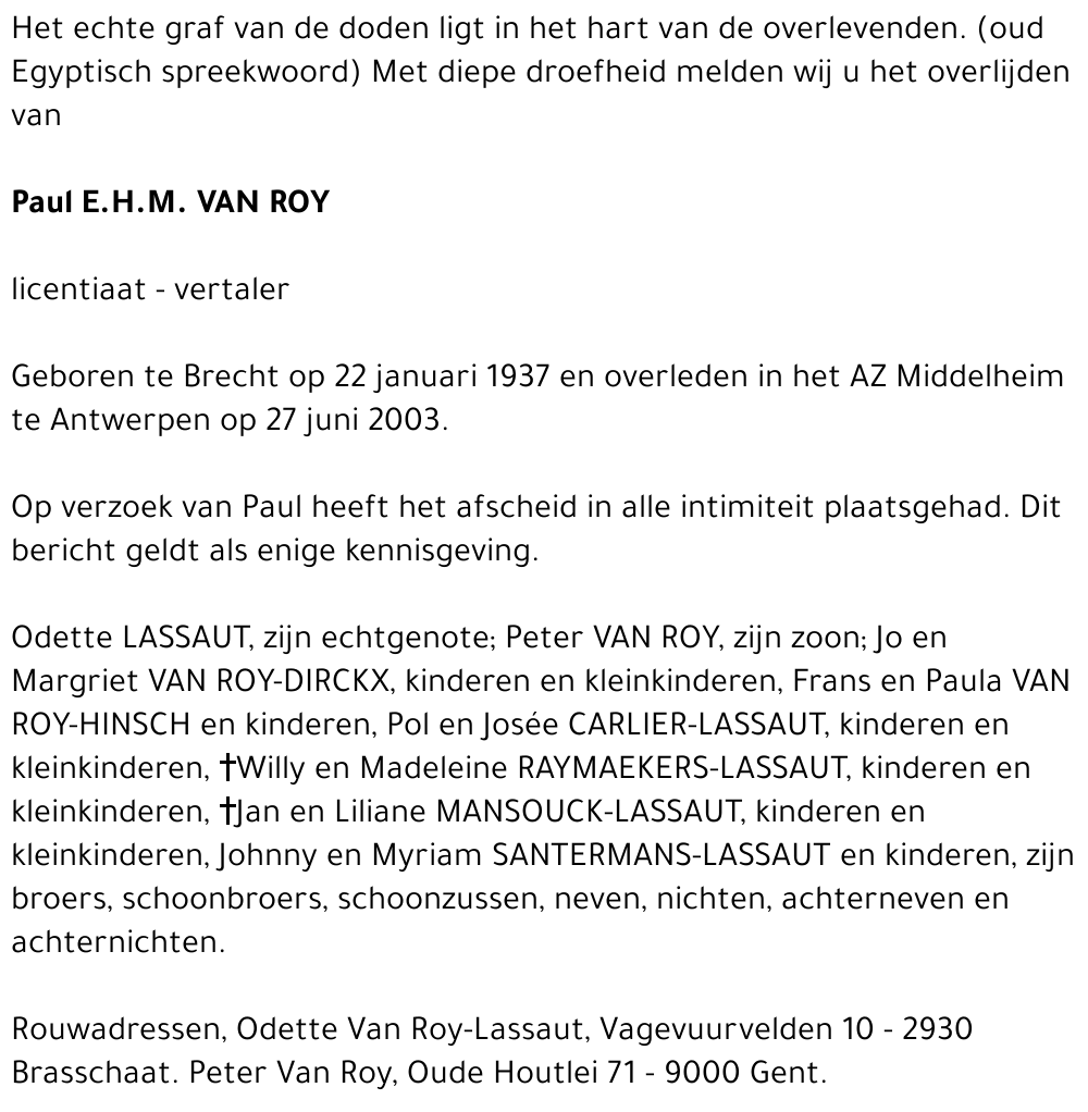 Paul Van Roy