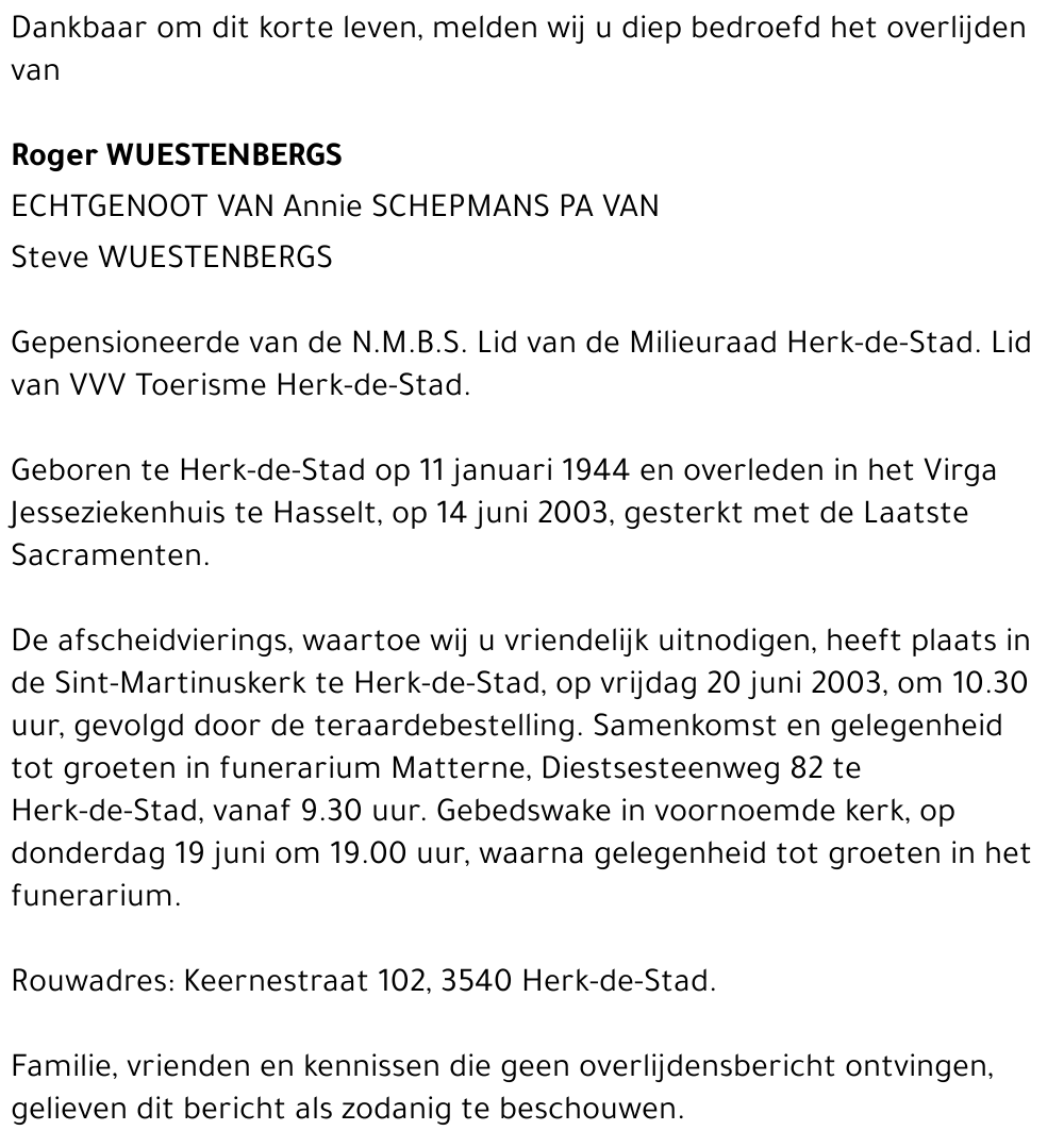 Roger Wuestenbergs