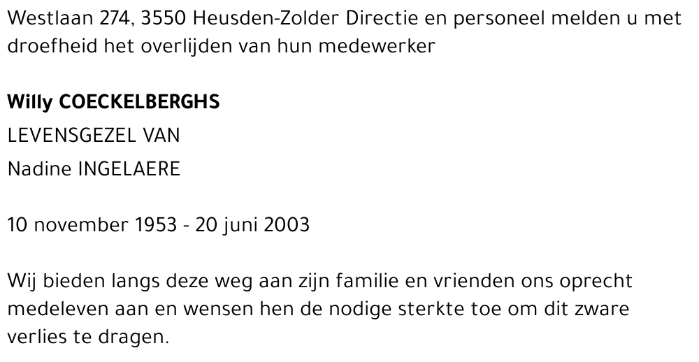 Willy Coeckelberghs