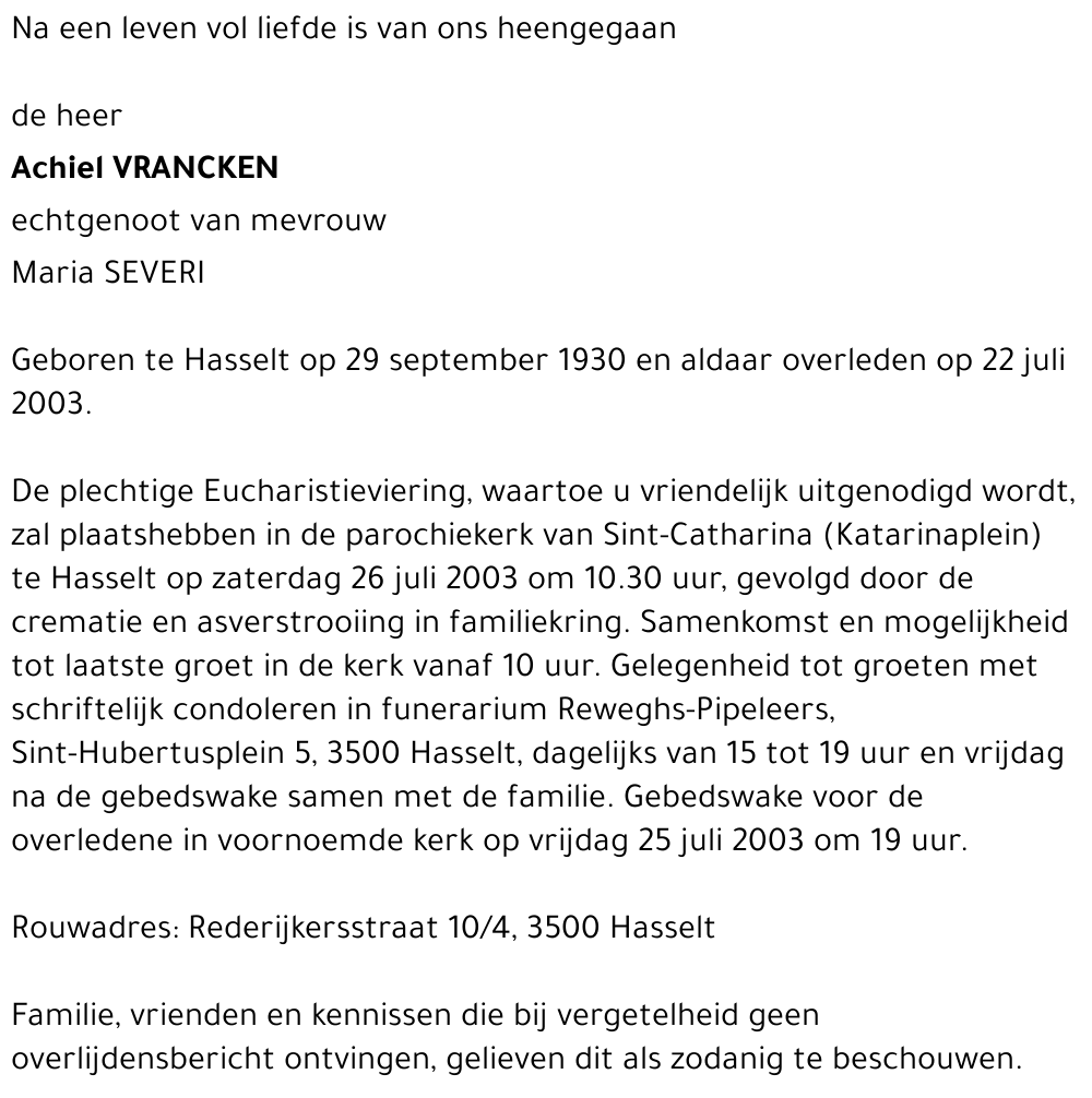 Achiel Vrancken
