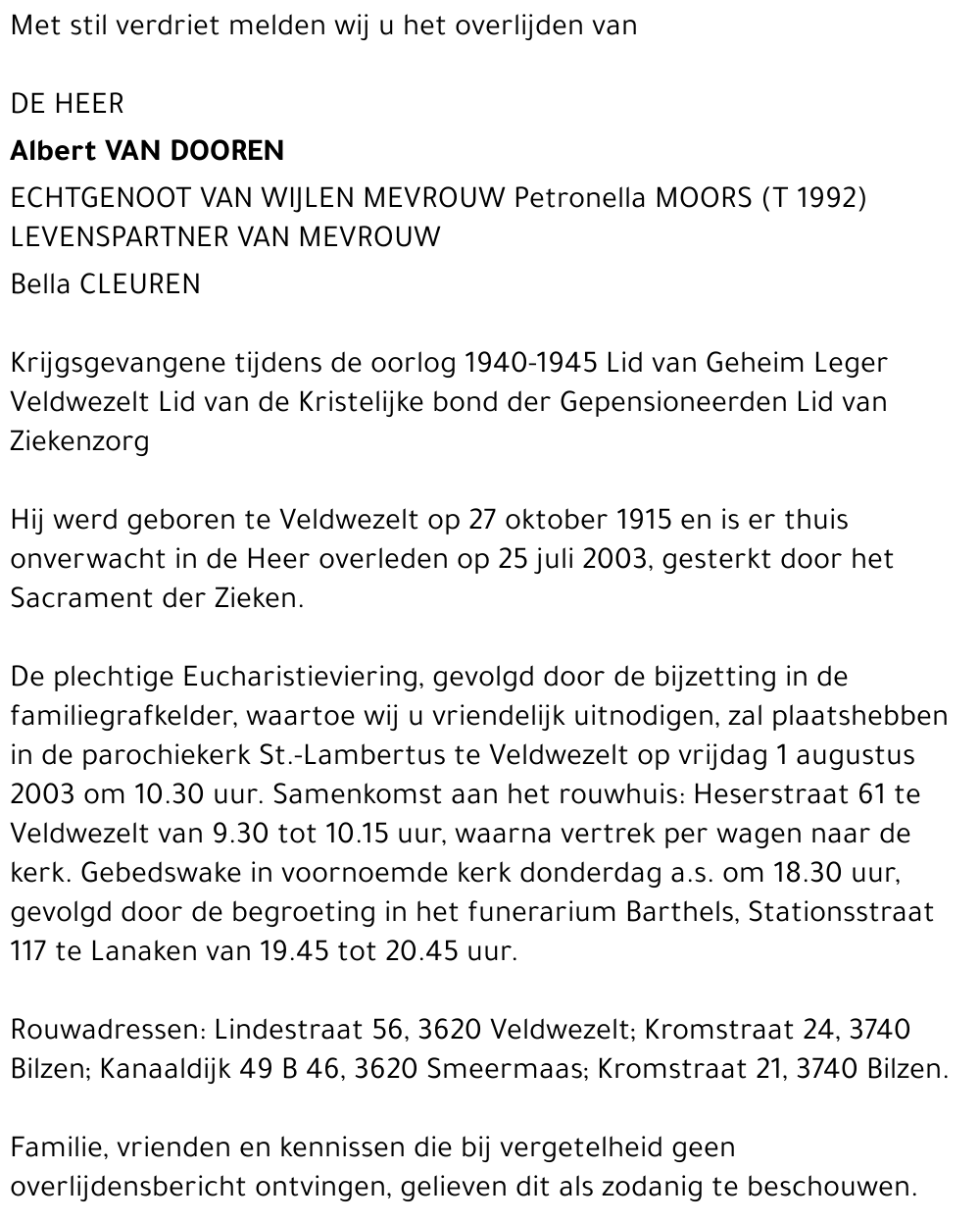 Albert Van Dooren
