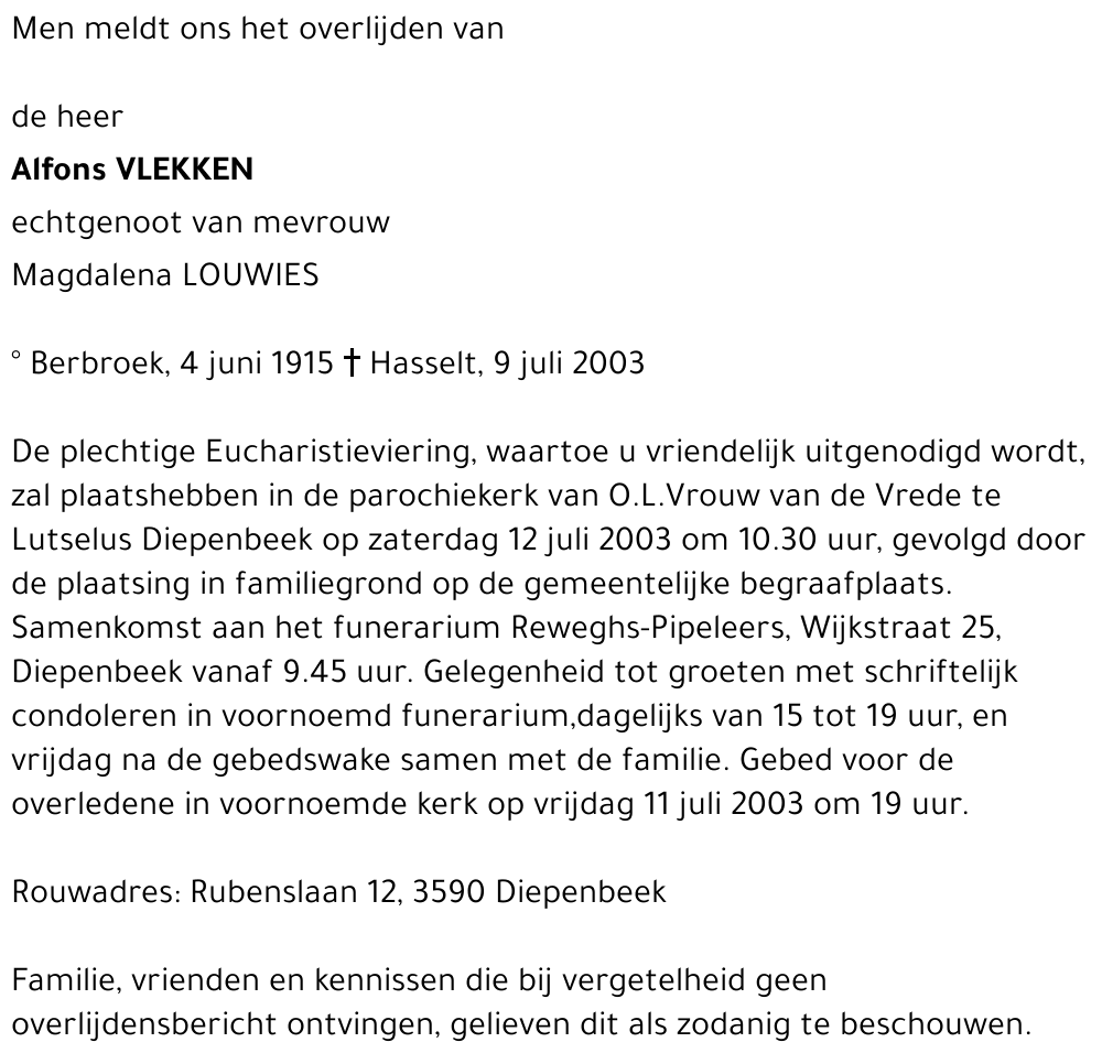 Alfons Vlekken