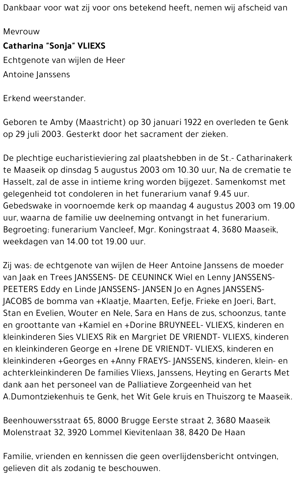 Catharina Vliexs