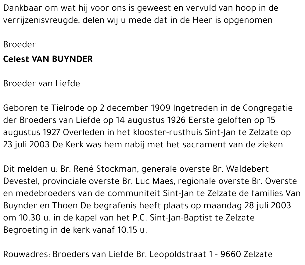 Celest Van Buynder