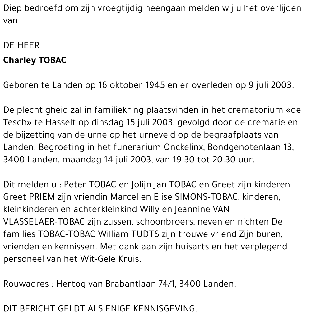 Charley Tobac