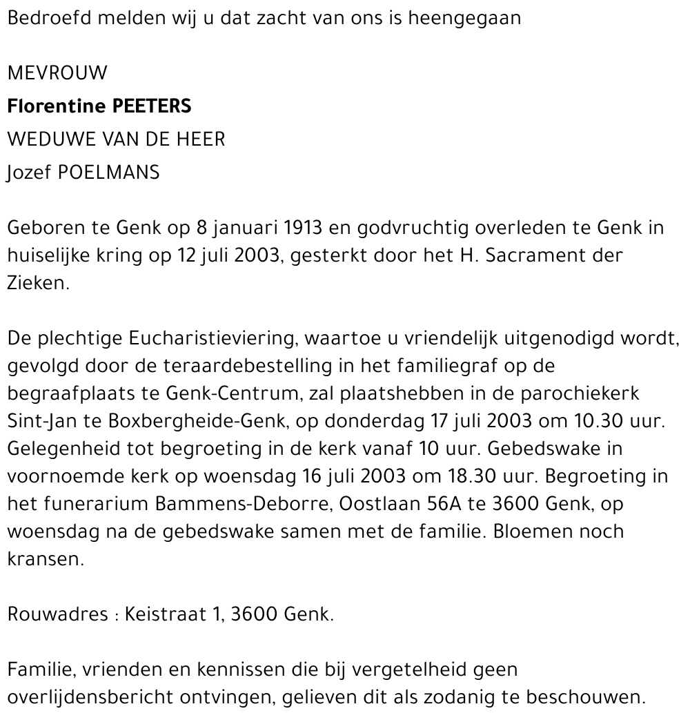 Florentine Peeters