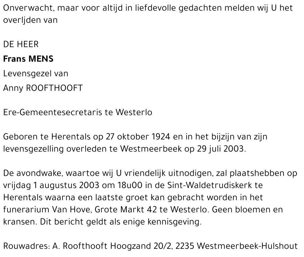 FRANS MENS