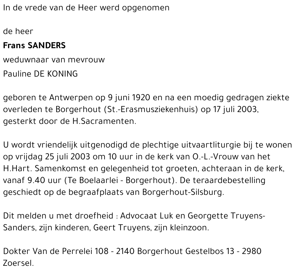 Frans SANDERS