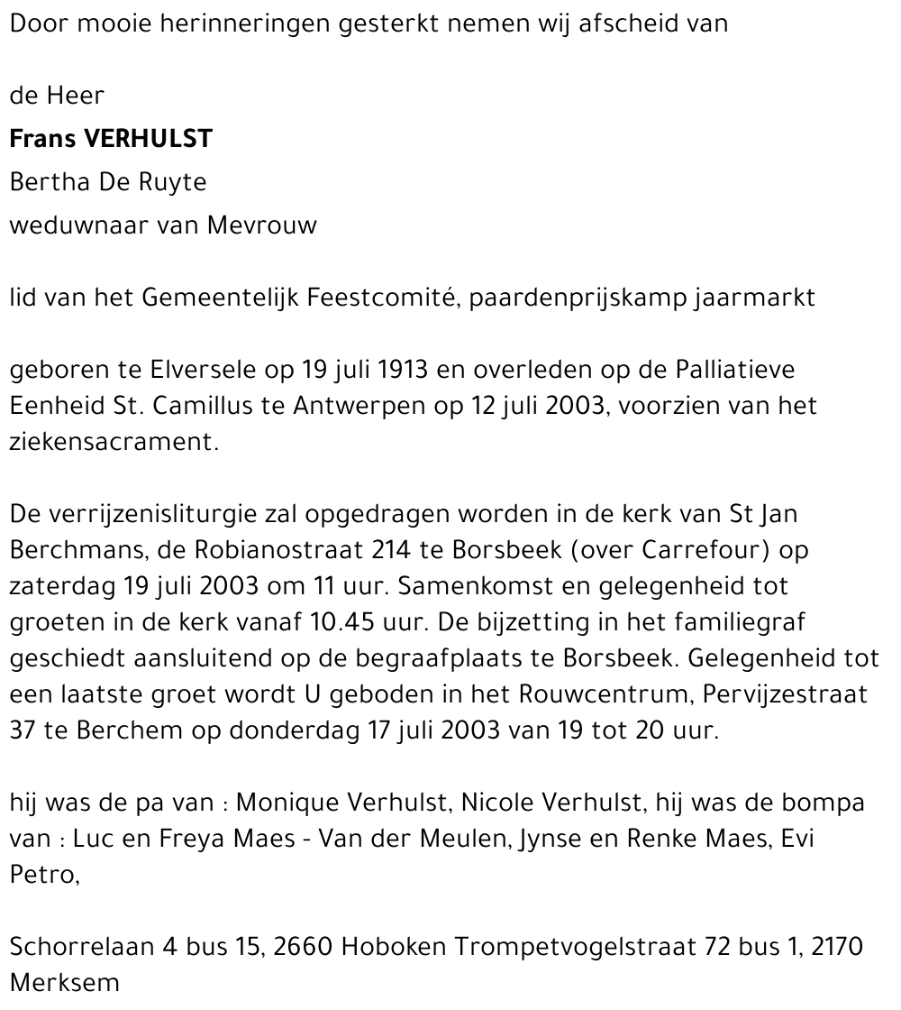 Frans Verhulst