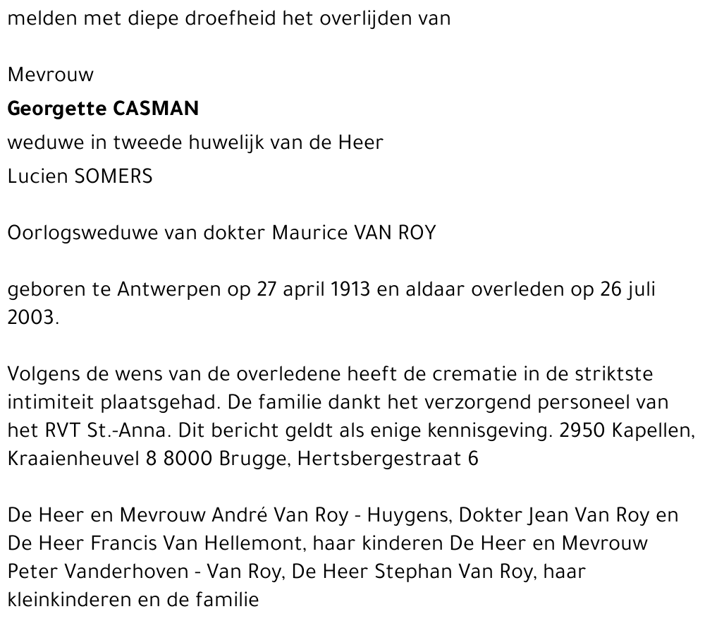 Georgette Casman