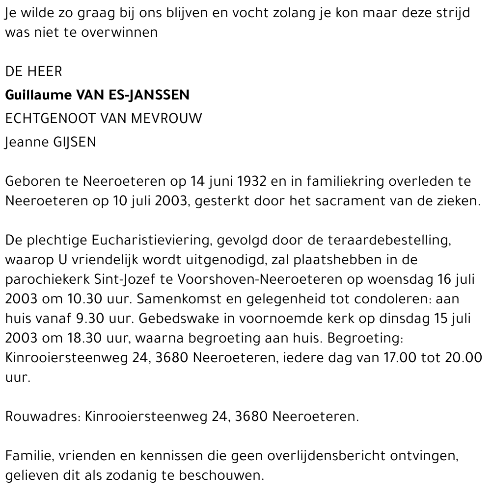 Guillaume Van Es-Janssen