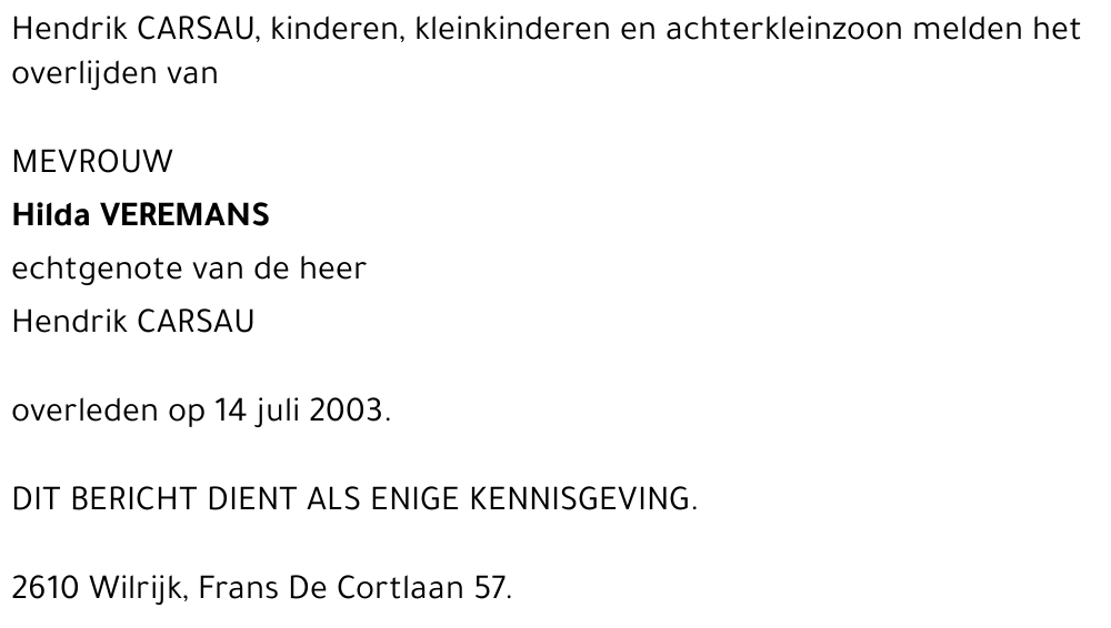 Hilda Veremans