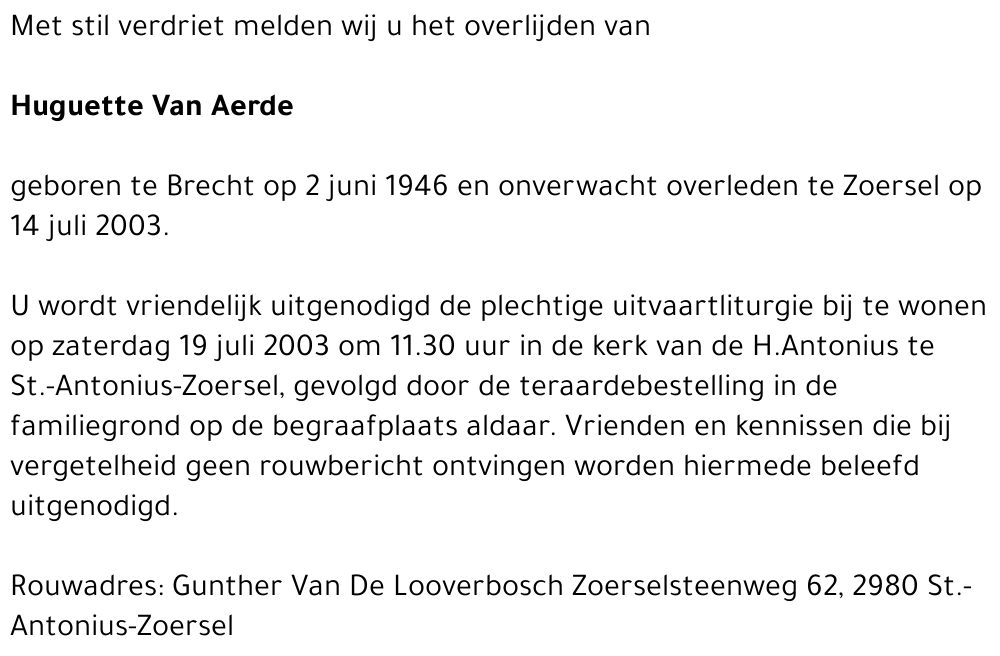Huguette Van Aerde