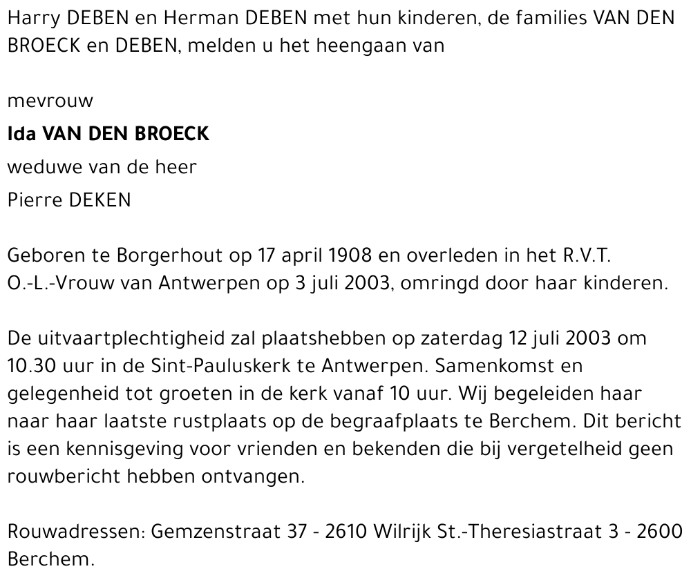 Ida Van den Broeck