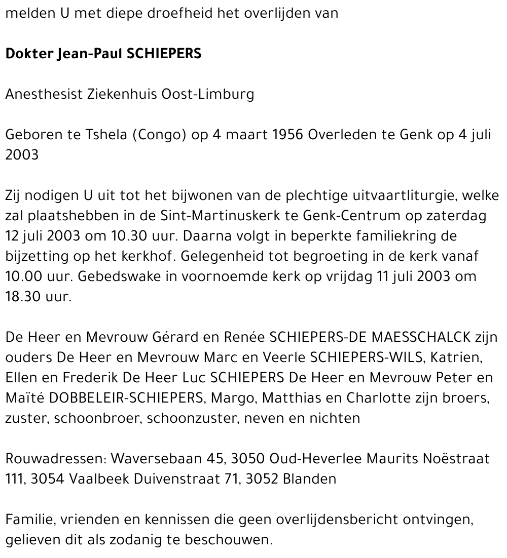 Jean-Paul SCHIEPERS