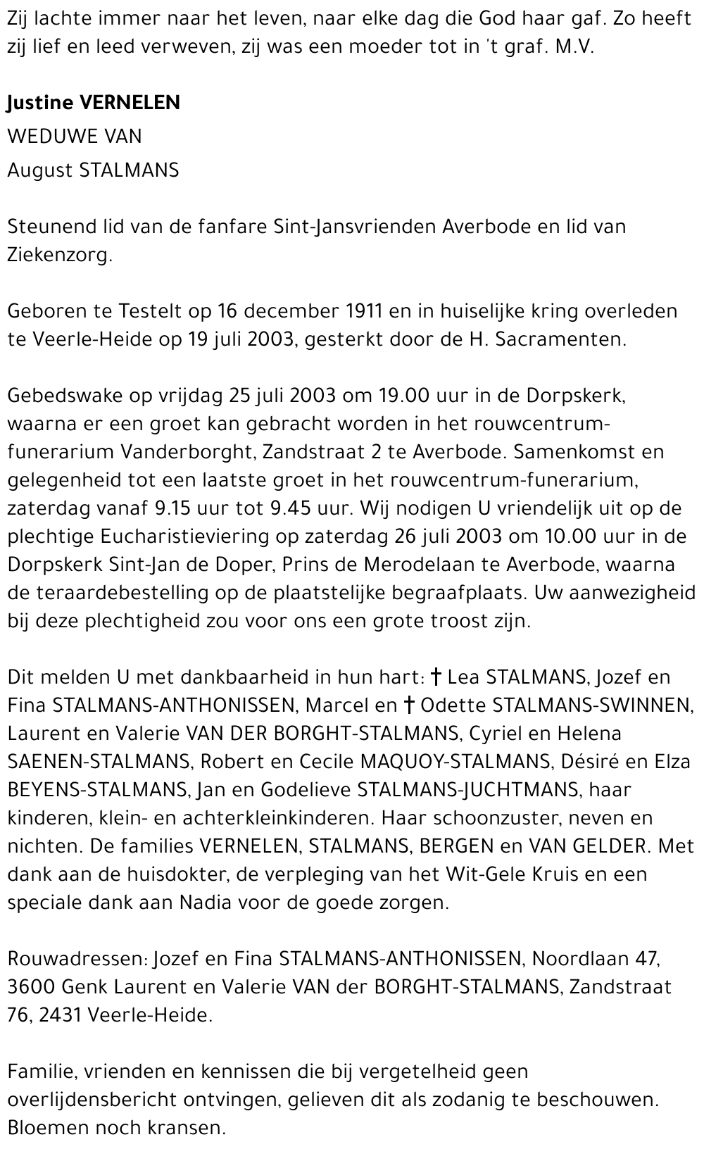 Justine Vernelen