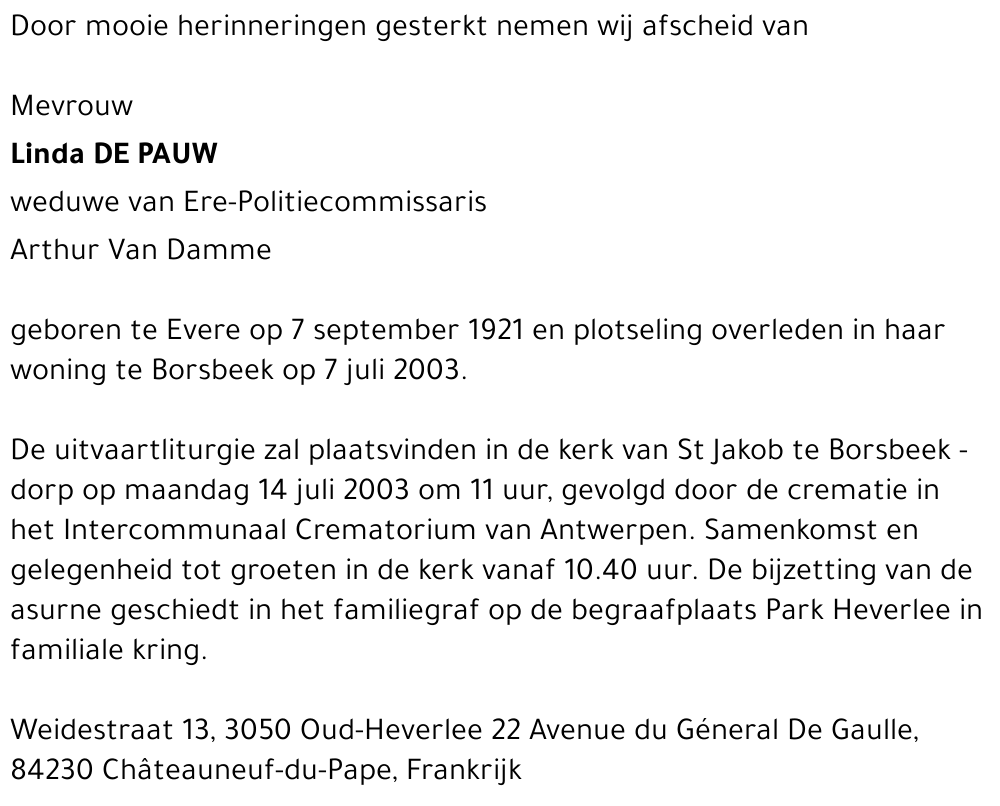 Linda De Pauw