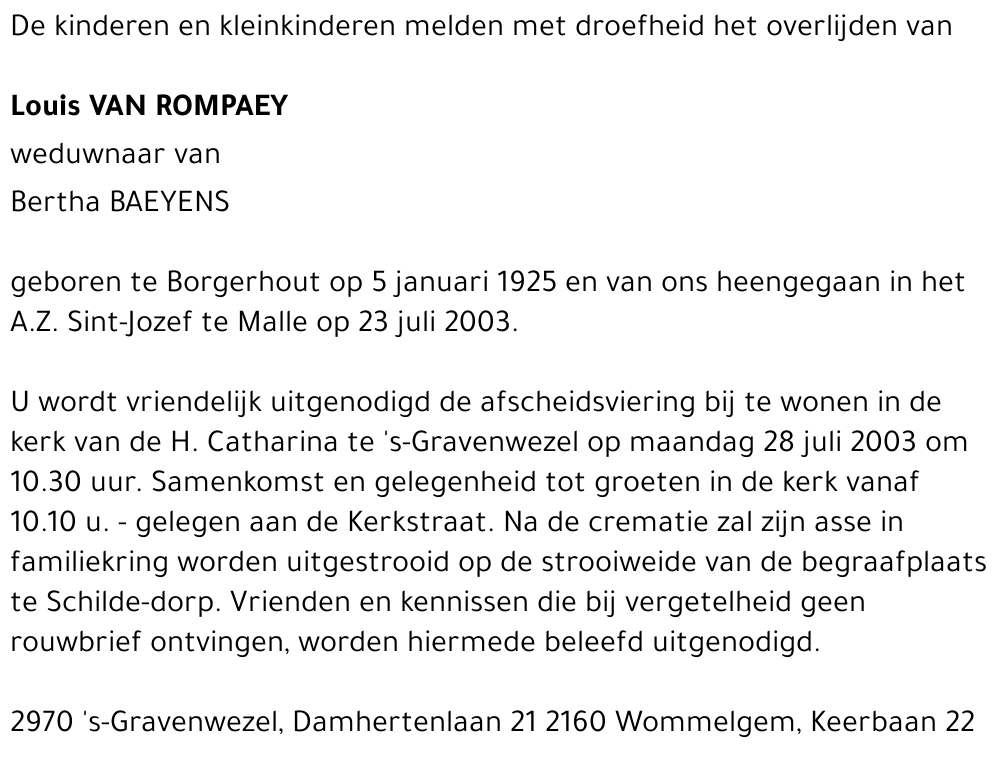 Ludovicus Van Rompaey