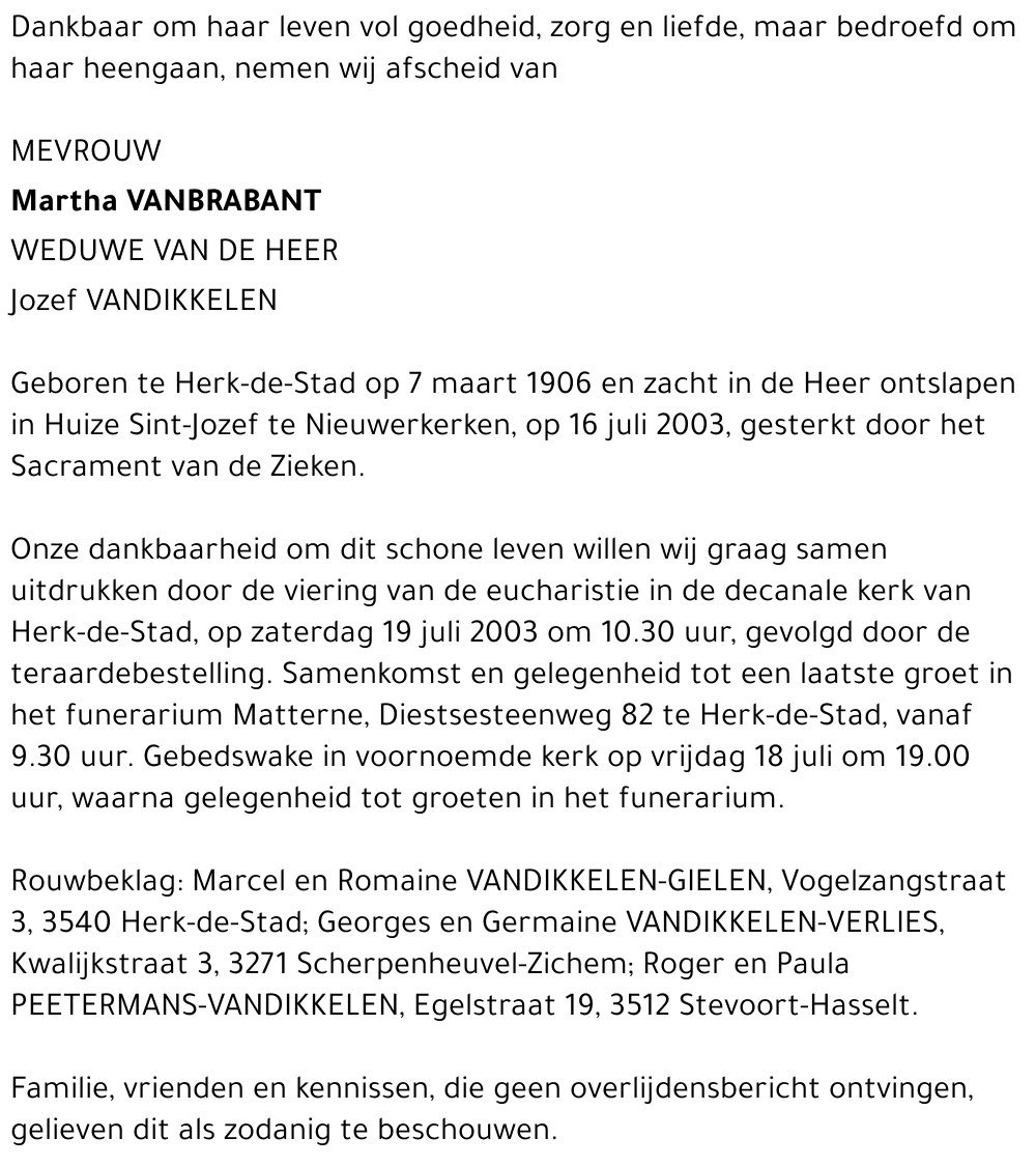 Martha Vanbrabant