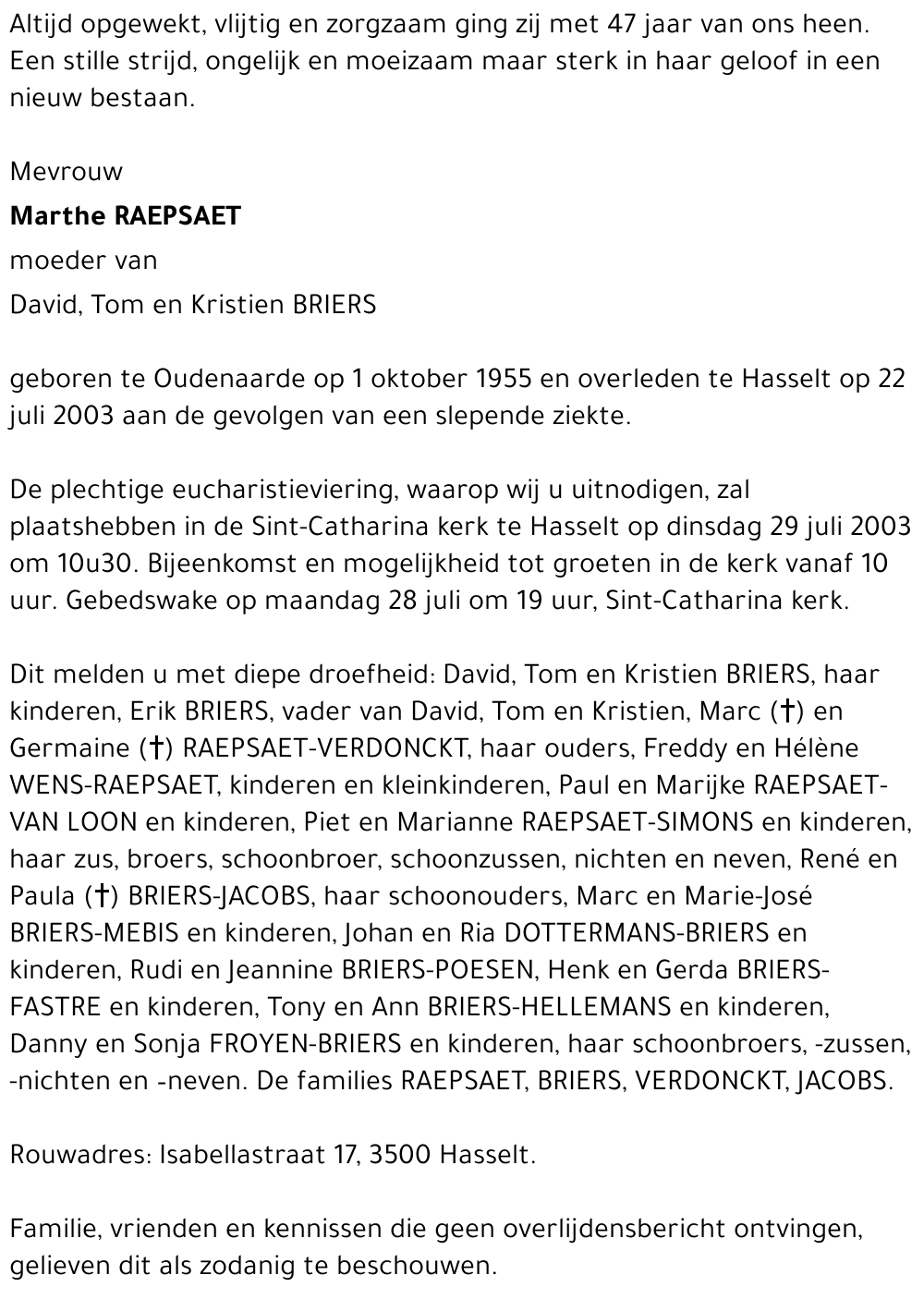 Marthe Raepsaet