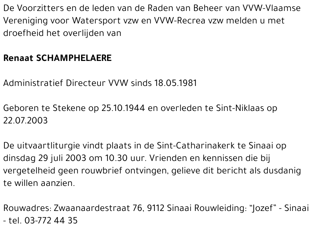 Renaat Schamphelaere