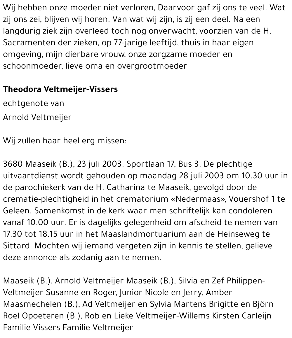 Theodora Veltmeijer-Vissers