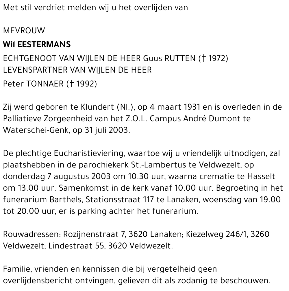 Wil Eestermans