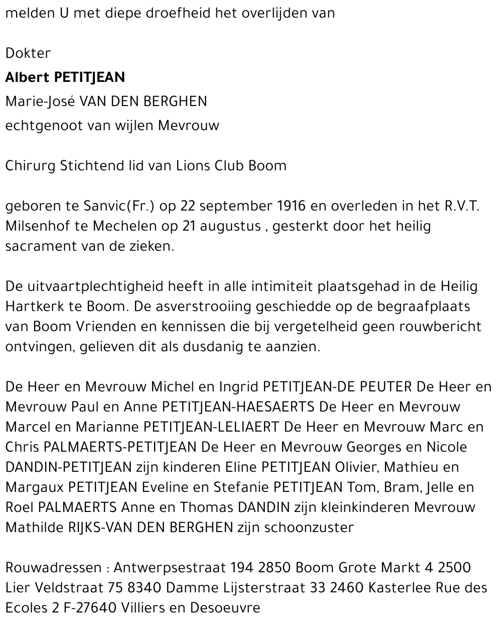 albert PETITJEA